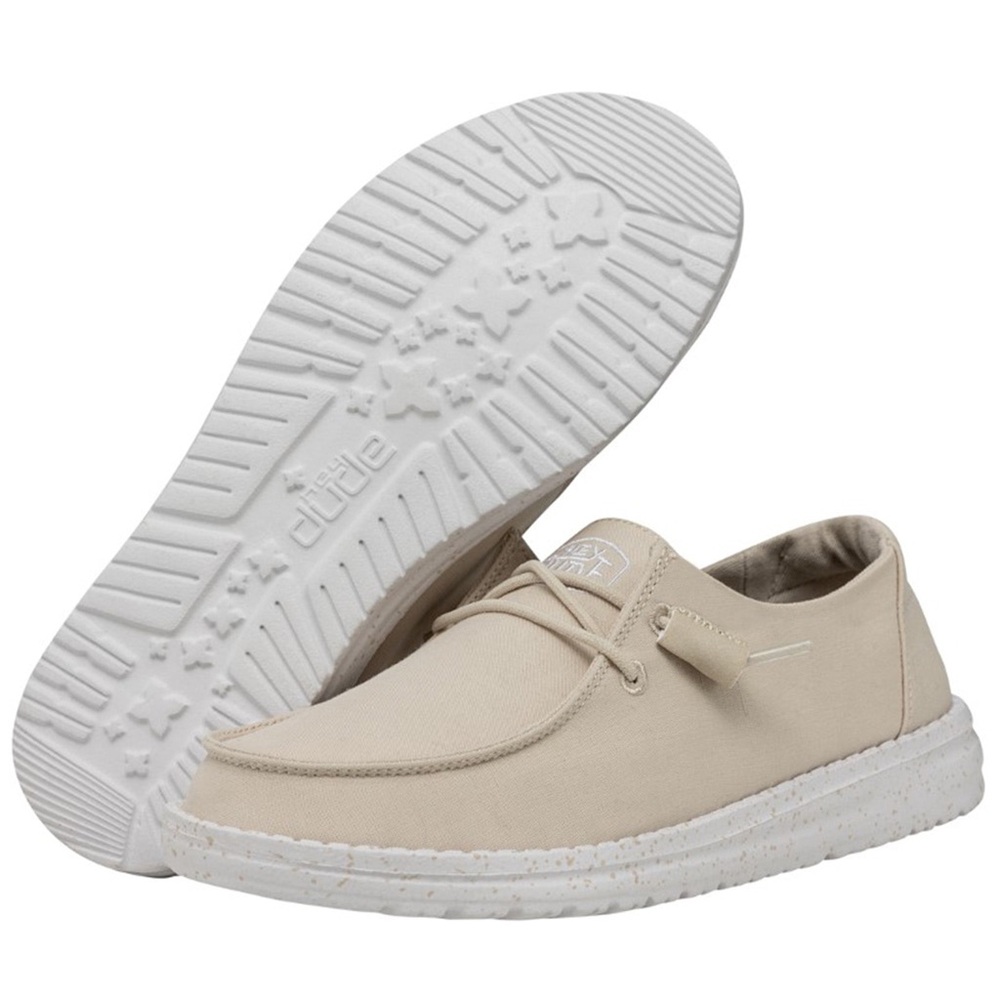 HEYDUDE Wendy Slub Canvas Shoes Natural